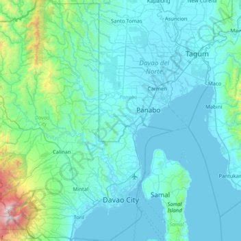 davao city elevation|Davao City topographic maps, elevation, terrain.